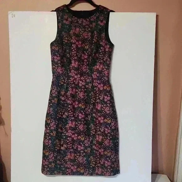 J CREW L2593 NWOT size 00 Stunning HTF  Botanic Jacquard Mayapple Sheath Dress - Picture 6 of 10